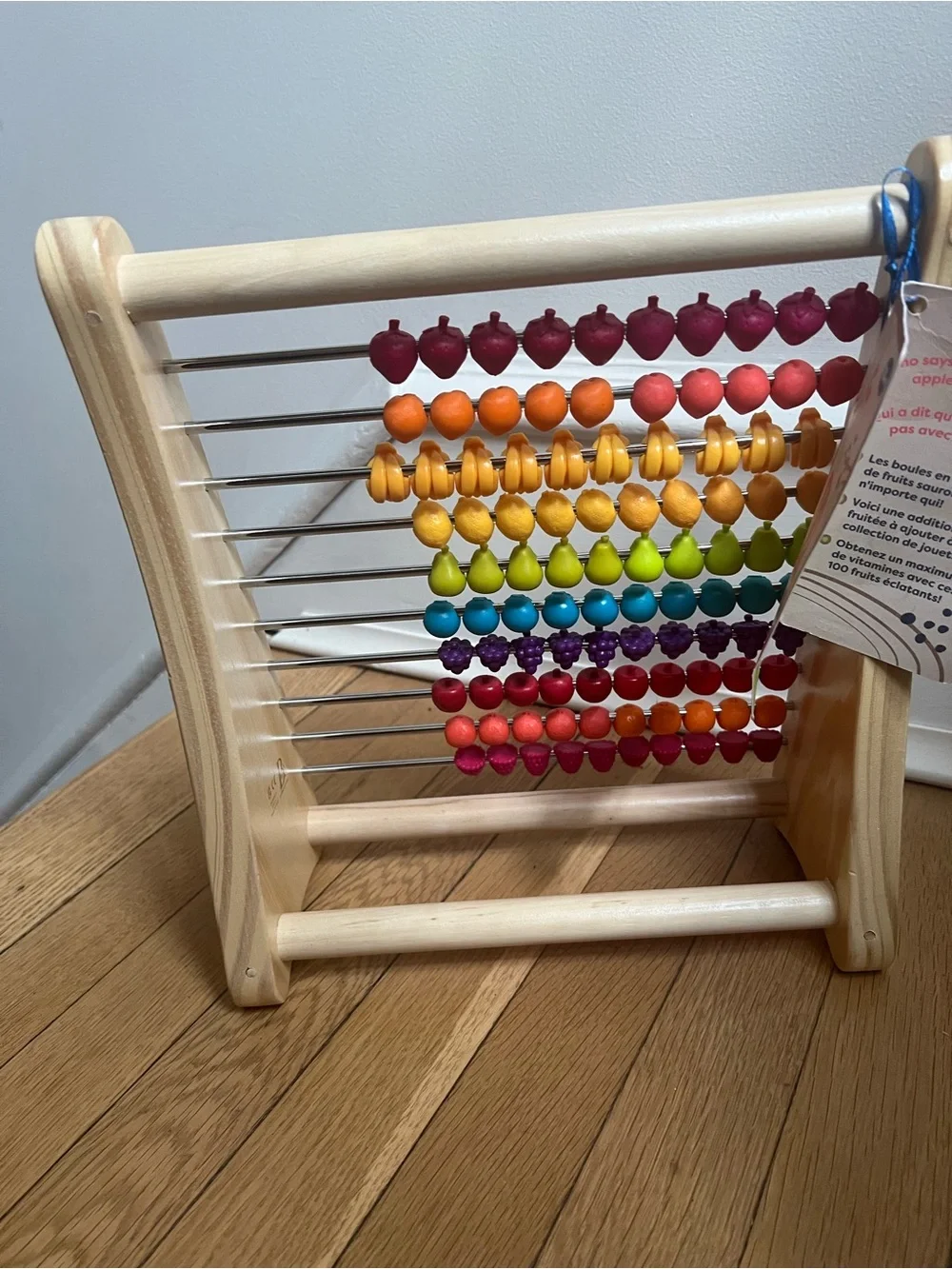 B Toys | Wooden Fruit Abacus Counting Toy - 18+ months - NWT